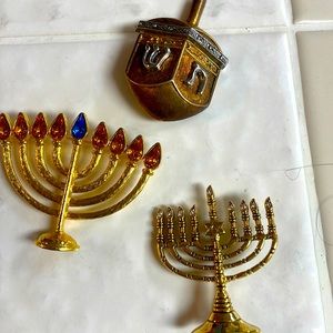 3 fashion pins for Hanukkah